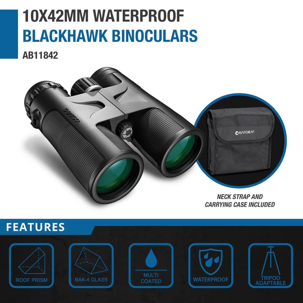 Barska Blackhawk Waterproof Binoculars 10x42mm
